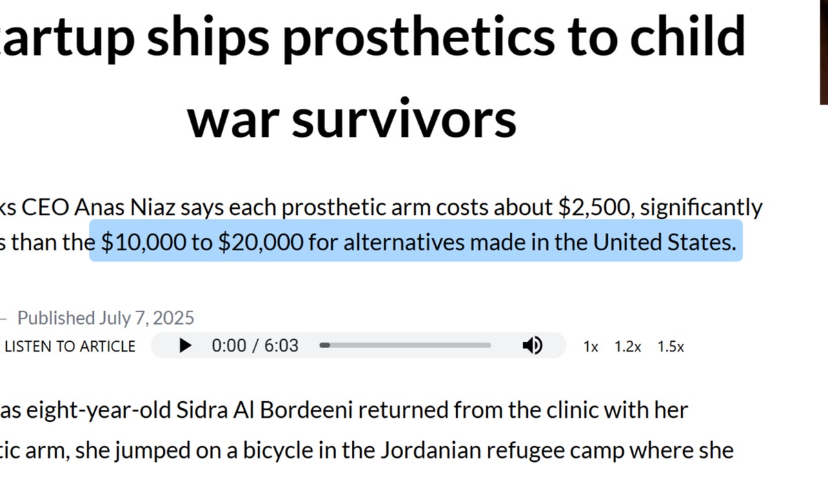 Reuters: $10,000 to $20,000 for alternatives made in the United States